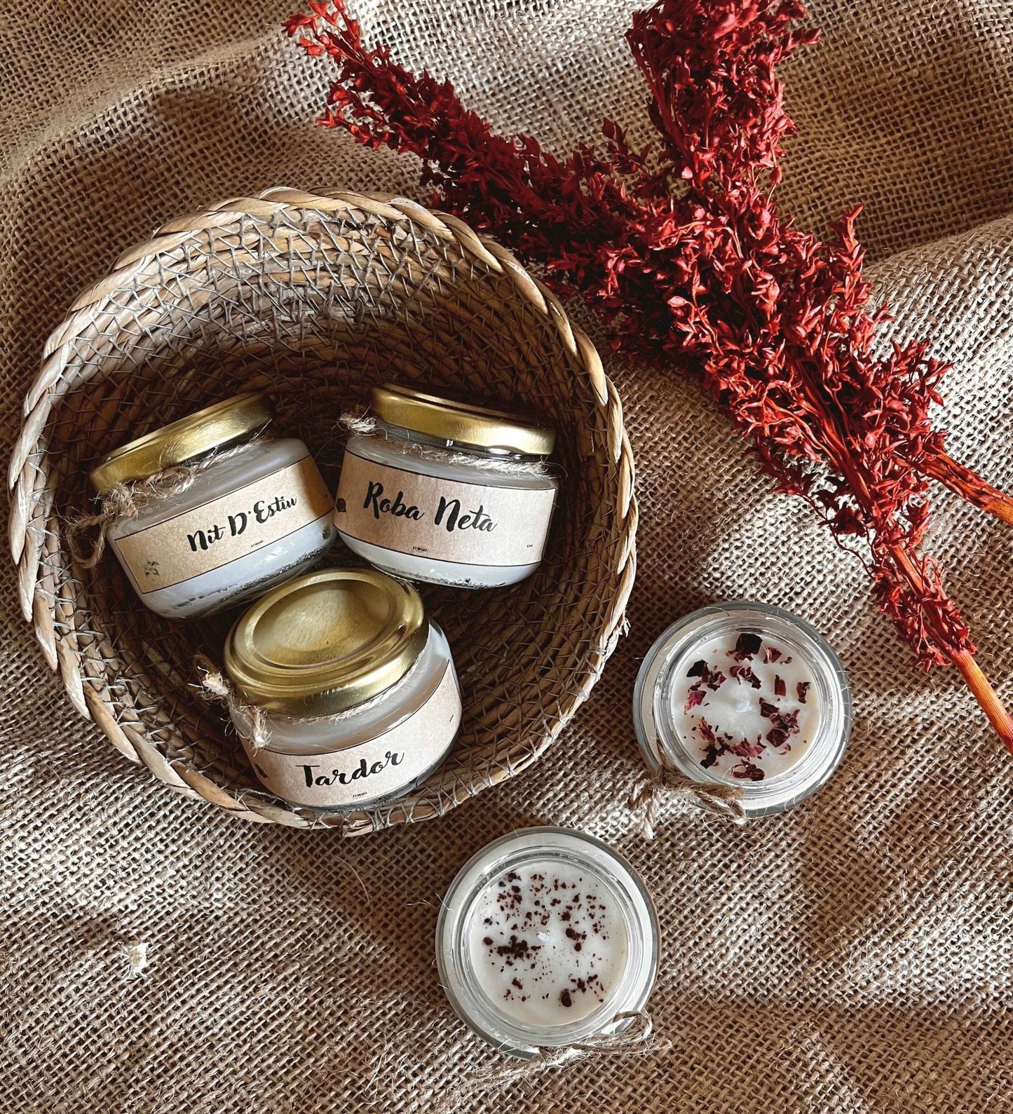CESTA MINI VELAS - PiNegreVelasArtesanales