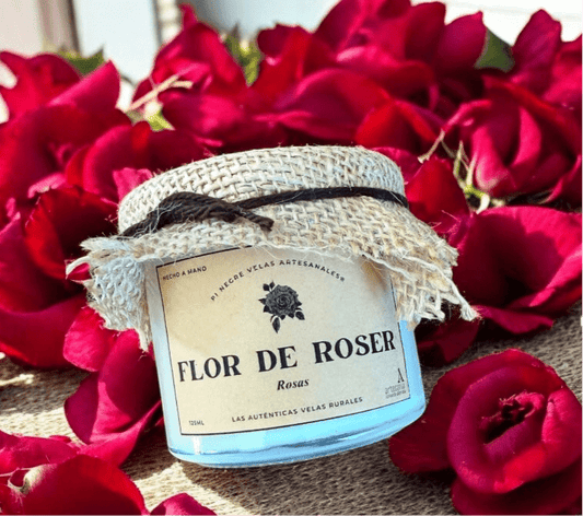 Vela FLOR DE ROSER - PiNegreVelasArtesanales